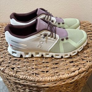 On Running Women's Green and Purple Sneakers